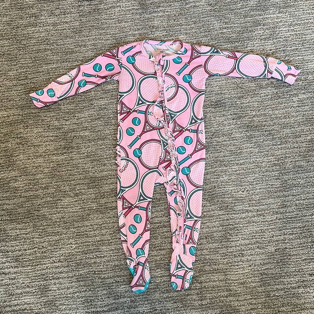 Posh Peanut 6-9 Month Ruffle Footie Pajamas